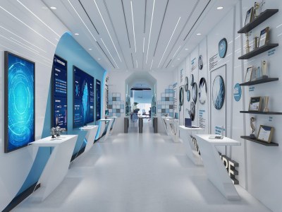 现代科技展厅3D模型下载